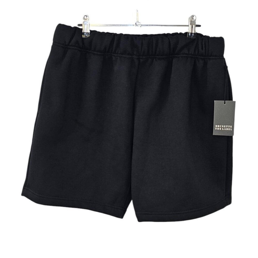 Brunette The Label Womens Best Friend Short, Black, Sweat Short, Lounge, L/XL